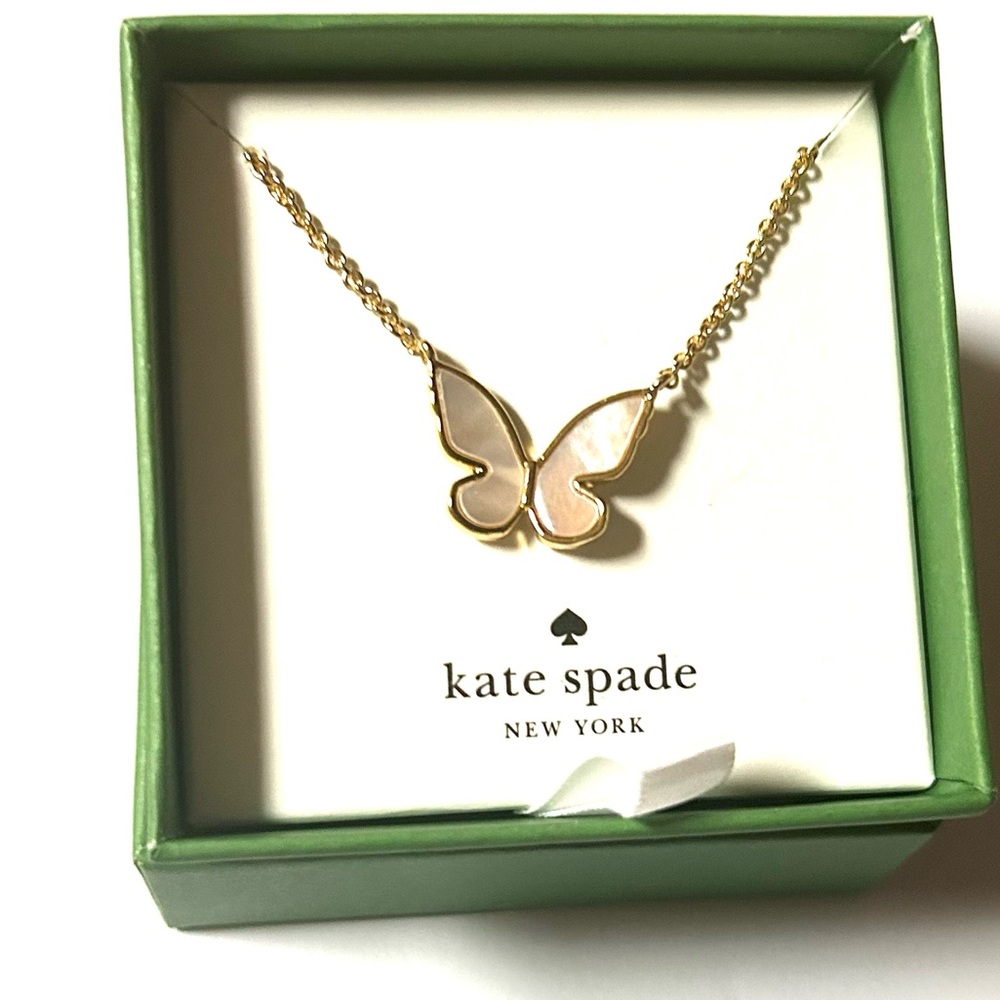 Kate Spade All Flutter Butterfly Necklace New